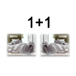 1+1 Спално бельо от 3 части Ая сиво