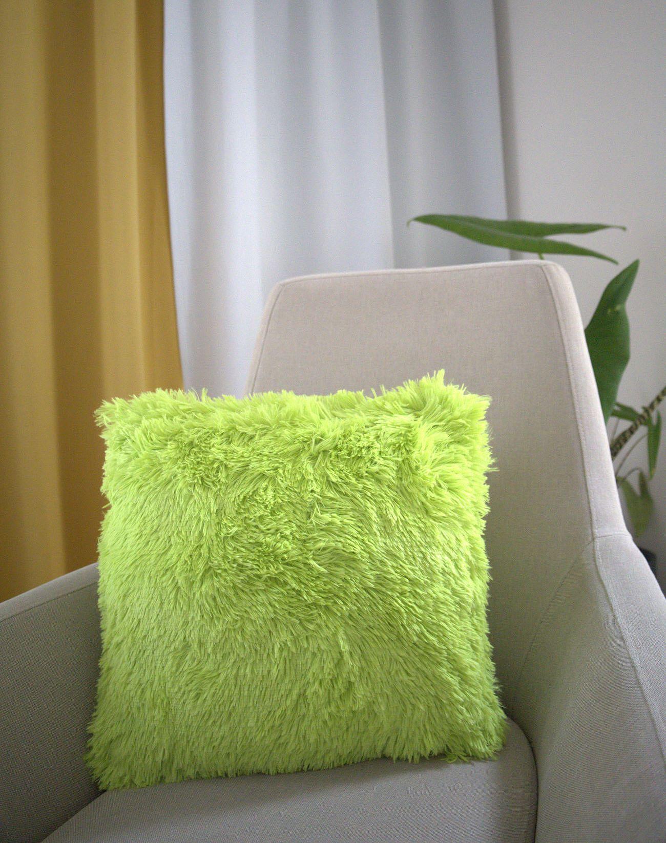 SHAGI DECORATIVE PILLOWCASE - GREEN ДЕКОРАТИВНА КАЛЪФКА ШАГИ - ЗЕЛЕНА - Image 1