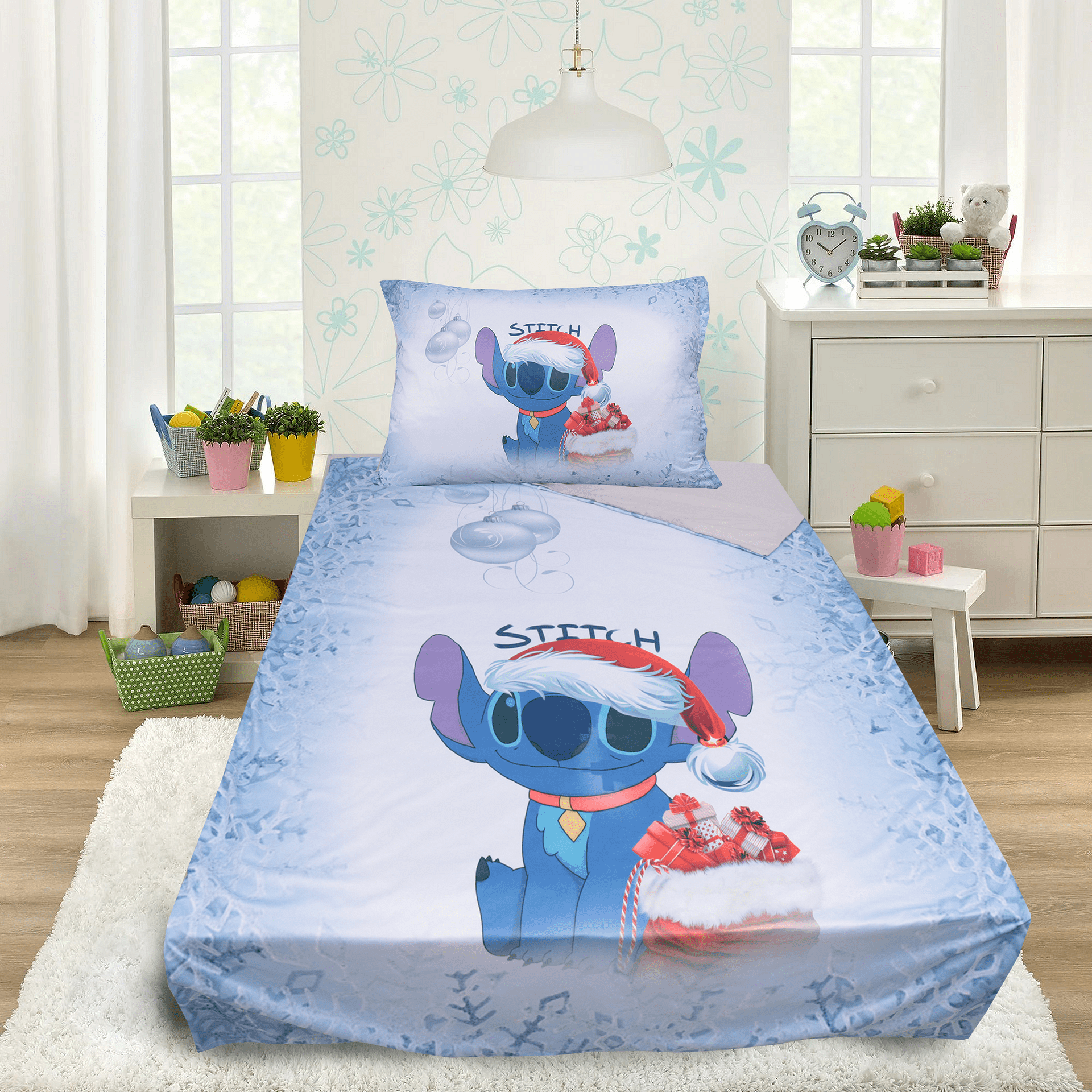 detsko-spalno-belo-s-print-koleden-stic-675c2a3864f0f_1920x1920 ДЕТСКО СПАЛНО БЕЛЬО С ПРИНТ КОЛЕДЕН СТИЧ - Изображение 1
