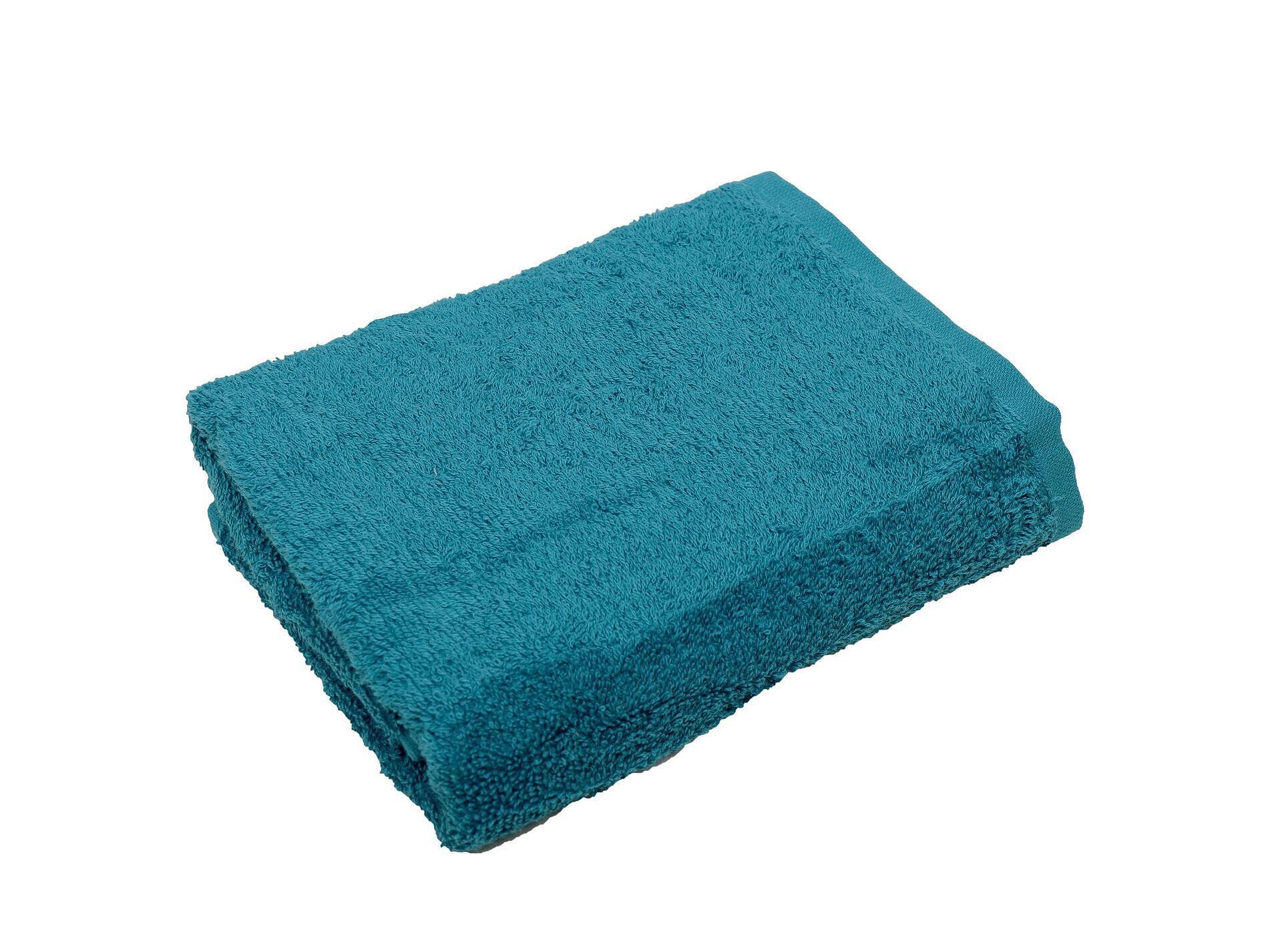 SOLID-COLOR COTTON TERRY TOWEL—TURQUOISE ЕДНОЦВЕТНА ПАМУЧНА ХАВЛИЕНА КЪРПА-ТЮРКОАЗ - Image 1