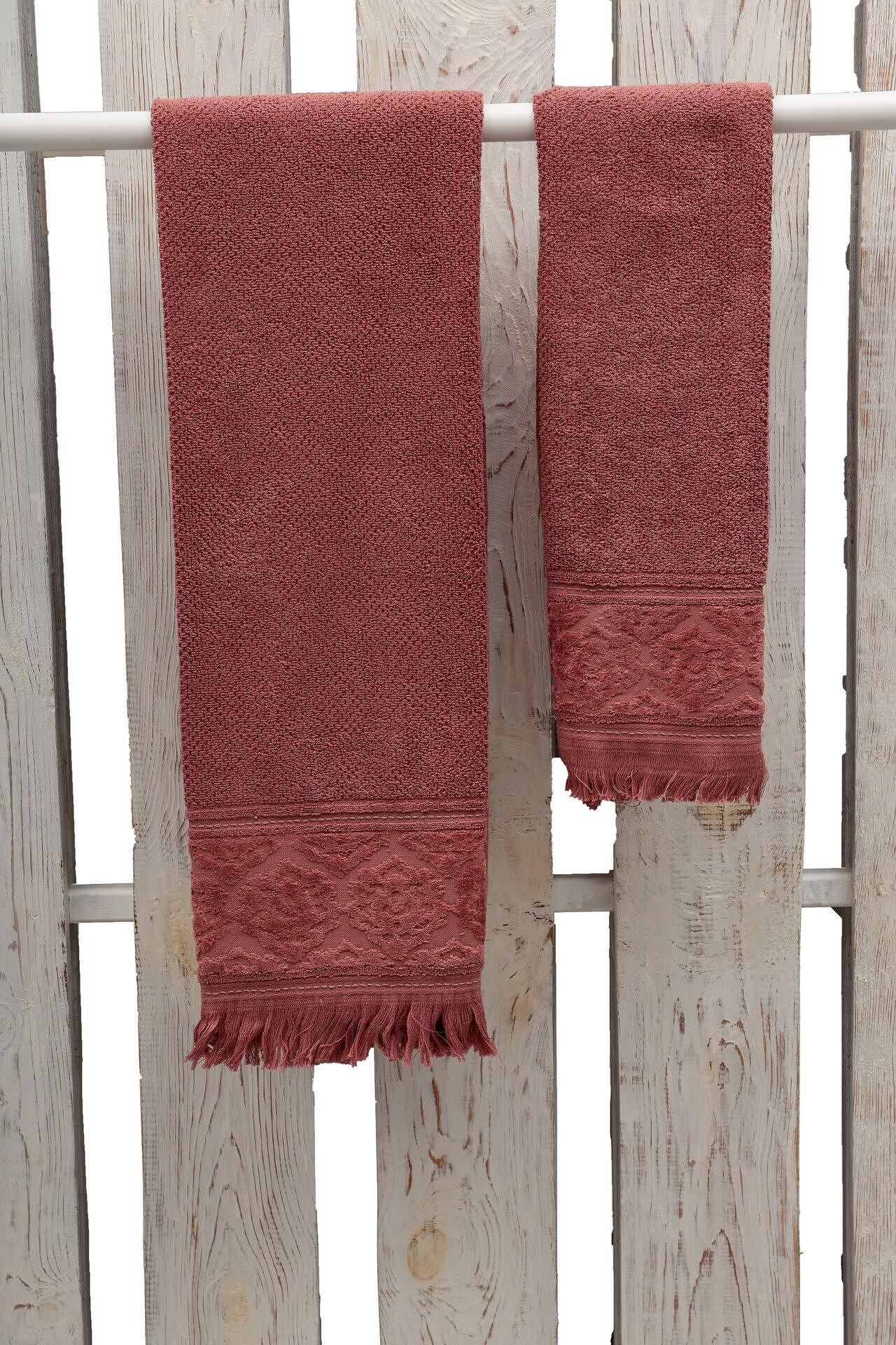 Bath Towel, Model 5 Tile/Tile/ ХАВЛИЕНА КЪРПА С РЕСНИ 100 % ПАМУК МОДЕЛ 5-КЕРЕМИДА - Image 1