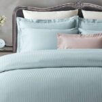 СПАЛЕН КОМПЛЕКТ ПАМУЧЕН САТЕН, 100%ПАМУК-САТЕН РАЙЕ 1см.-ТЮРКОАЗ