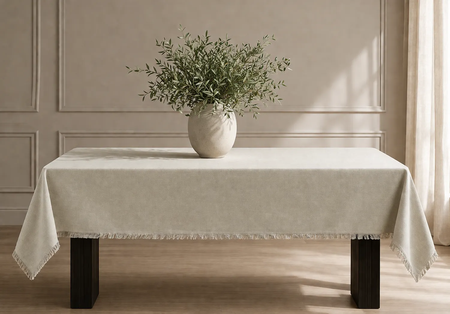 linen-tablecloth-with-real-elderflowers-69f9db20e9815 ЛЕНЕНА ПОКРИВКА С РЕСНИ-БЕЖОВА - Image 1