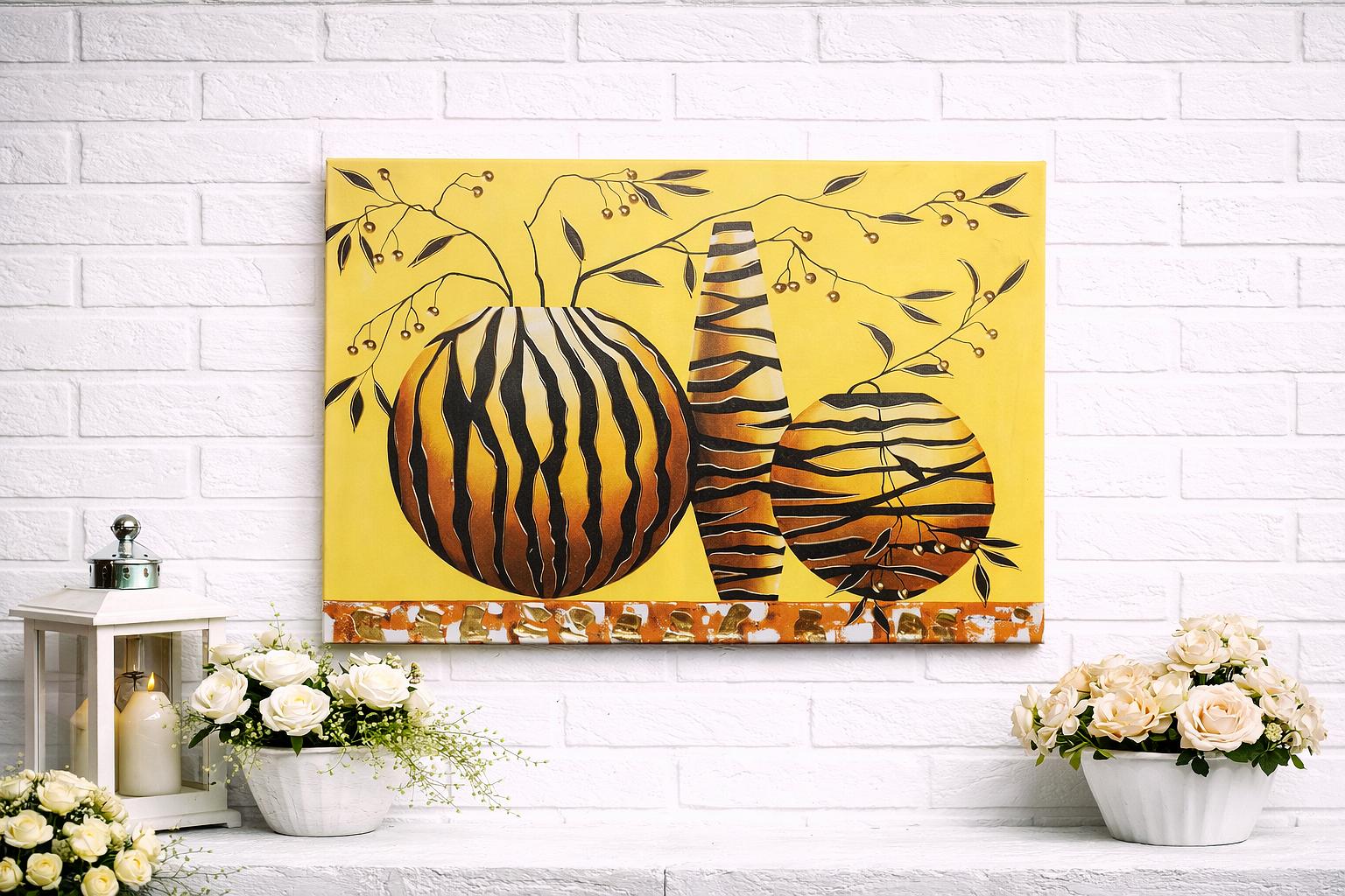 modern-abstract-painting-in-golden-and-brown-tones-697b46c63eea4_1920x1920 МОДЕРНА АБСТРАКТНА КАРТИНА В ЗЛАТИСТИ И КАФЯВИ ТОНОВЕ - Image 1