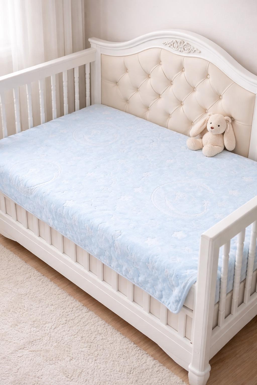 Embossed Baby Blanket - Blue РЕЛЕФНО ОДЕЯЛО БЕБЕ-СИНЬО - Image 1