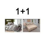 1+1 Спално бельо макси комплект Ая сиво + Росио
