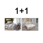 1+1 Спално бельо макси комплект Ая сиво + Палидо