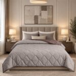 ДВУЛИЦЕВА ОЛЕКОТЕНА ЗАВИВКА МИКРОФИБЪР – СИВО/ПЕПЕЛ ОТ РОЗИ